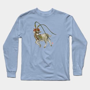 New Year Goat, Masked Long Sleeve T-Shirt